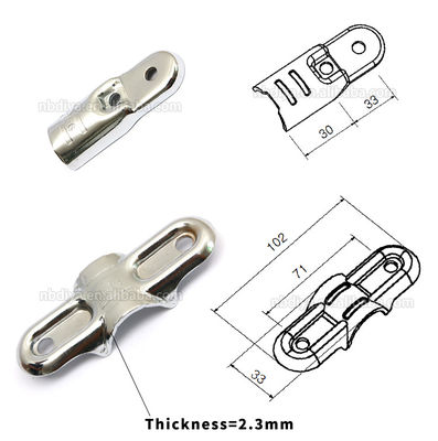 Pipe Rack Lean Tube Connector Metal Material 2.0mm Thickness For Trolley