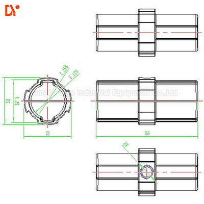 DYJ28-B04 Basic Lean Pipe Connection Joint for 28mm Lean Pipe Connection
