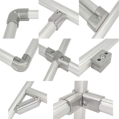 DYJ28-C04 Aluminium Alloy Lean Pipe Connector Outer Type 180 Degree