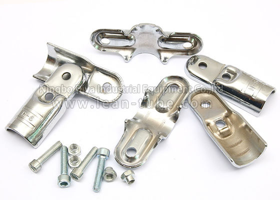 Pipe Rack Lean Tube Connector Metal Material 2.0mm Thickness For Trolley