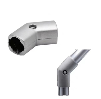 Schlanke Rohrrahmen der dritten Generation Hochwertige Aluminiumröhre 135 ° Außenverbindungsteile