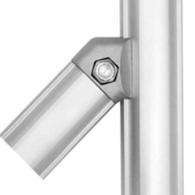Aluminiumrohrverbindung Schlauchrohrverbindung Kits 45° Doppelrohrverbindung eingebaut