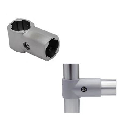 OD28mm Flexible Industry Aluminium Lean Pipe Connector Corner Gelenkmetallprodukt