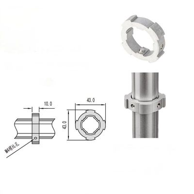 6005 T6 Aluminiumrohrbefestigungen Schleifrohrschieber Horizontale Ringschieber Festpositionierer