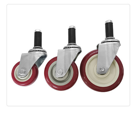 5 Inch Expansion Insert Casters Without Brake Insertion Caster Industry Caster Wheels Pvc Pu Rubber Tpr ESD Caster Wheel
