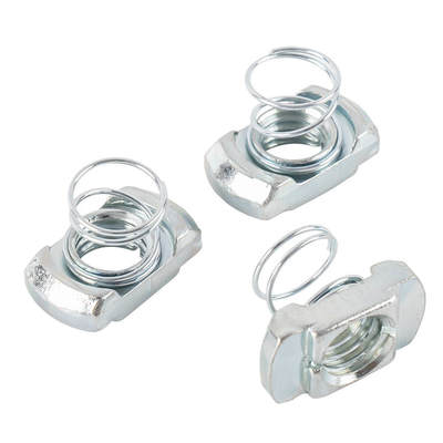 Wholesale Carbon Steel Zinc Plated 10slot Strut Channel Spring T Slot Nut for 4040 4545 5050 Series Aluminum Profile