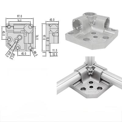 DYE28-11  Hot Sale Cheap Top Quality Integral Installation Base for Aluminum Lean Pipe