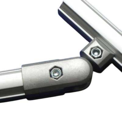 DYJ19-A07 Third Generation Aluminum Lean Pipe Assembly Line Accessories Warehouse Aluminum Tube Connector 180 Degree Joint Outer Type
