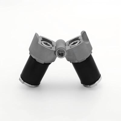 Double Tube Movable Rotating Zinc Plated Aluminum Connector Lean Pipe Hinge Joint